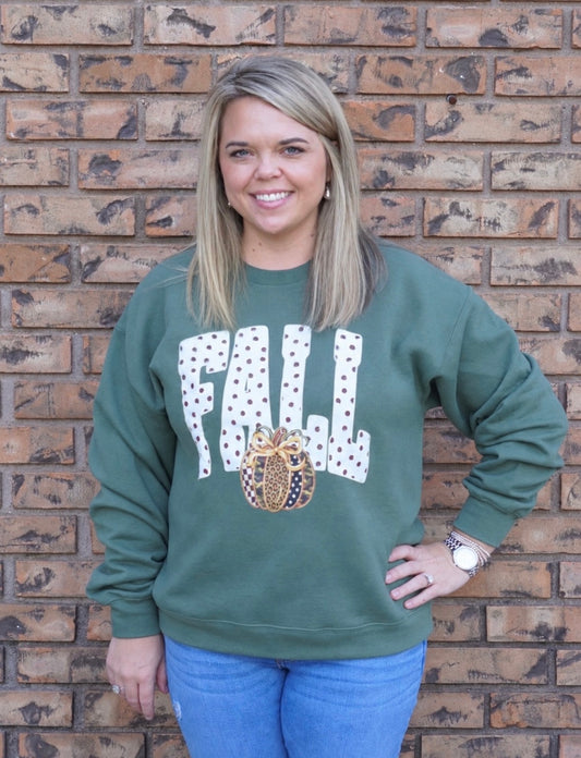 Fall Polka Dot Sweatshirt