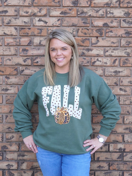 Fall Polka Dot Sweatshirt