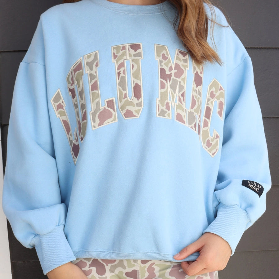 Lulu Mac Sweatshirt Light Blue/Camo