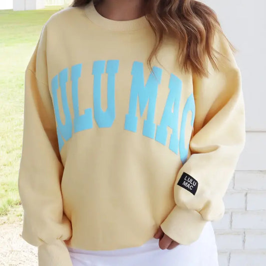 Lulu Mac Sweatshirt Butter/Light Blue- Puff