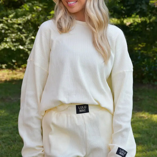 Waffle long sleeve top Butter
