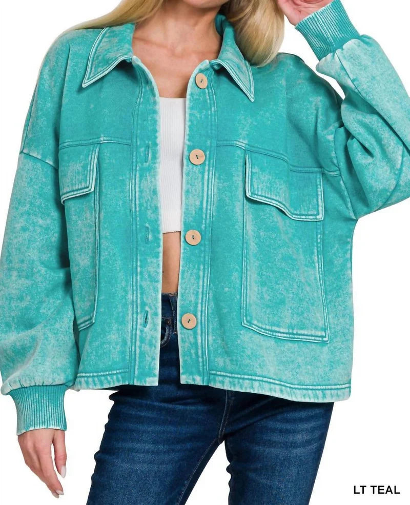 Mineral Wash Shacket